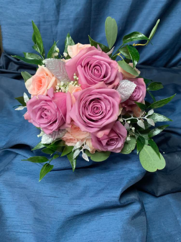 Purple and Peach Bouquet