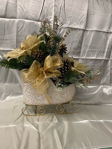 Immaculate Gold Holiday Silk Sleigh