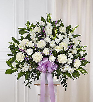 Heartfelt Sympathies&trade; Standing Basket- Lavender