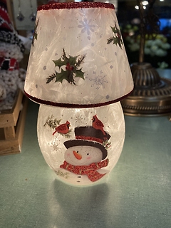 Snowman lamp w/ shade