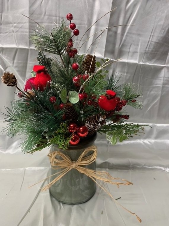 Christmas Cardinal Pottery