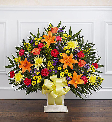 Heartfelt Tribute™ Floor Basket- Bright