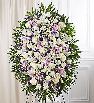 Lavender &amp; White Sympathy Standing Spray