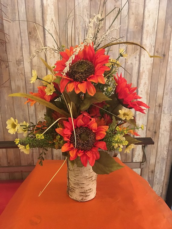 White Birch  Autumn SunflowerS #17