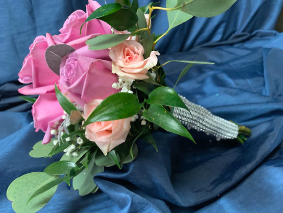 Purple and Peach Bouquet