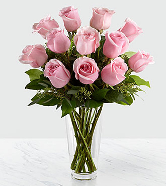 The Long Stem Pink Rose Bouquet