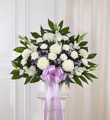 Heartfelt Sympathies&trade; Standing Basket- Lavender