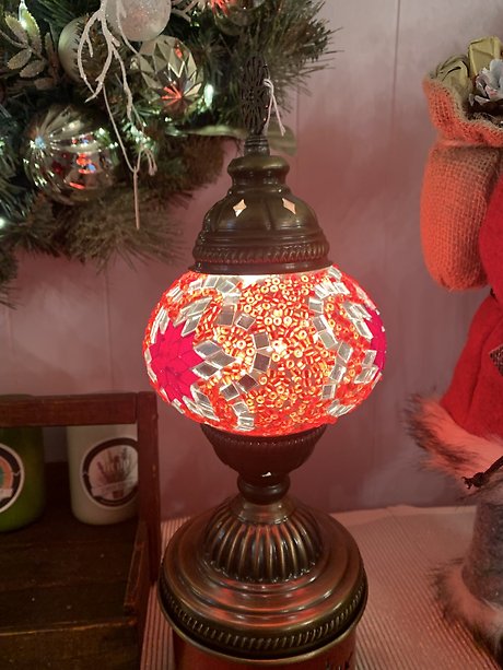 Mosaic Lamp 5\" red