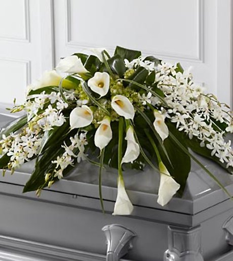 Angel Wings Casket Spray