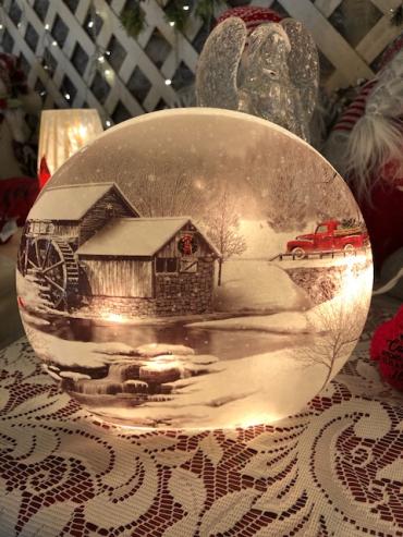 Christmas Barn Light up Orb