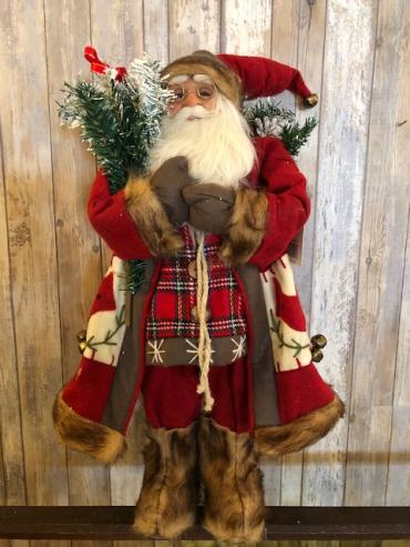 Large Santa w/ fur trimmed coat