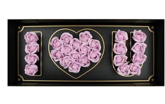 Boxed I LOVE YOU Pink Roses