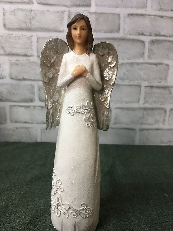 white and silver Angel