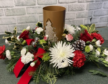 FTD Through The woods candle centerpiece