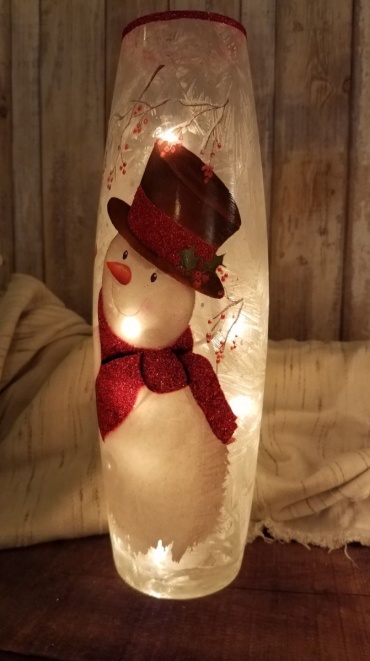 Tall light up snowman w/ tophat