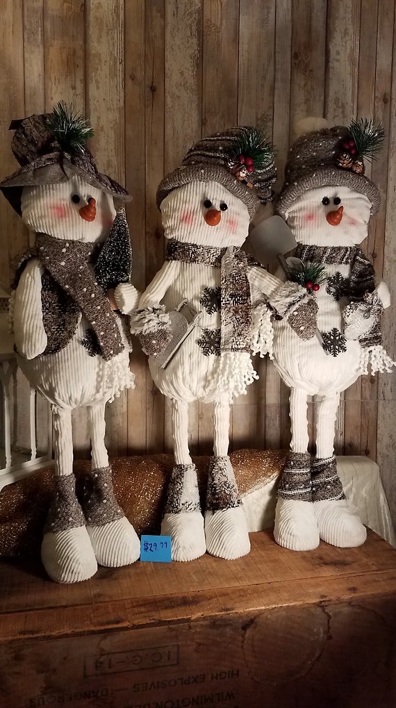 30\" standing tall plush snowman