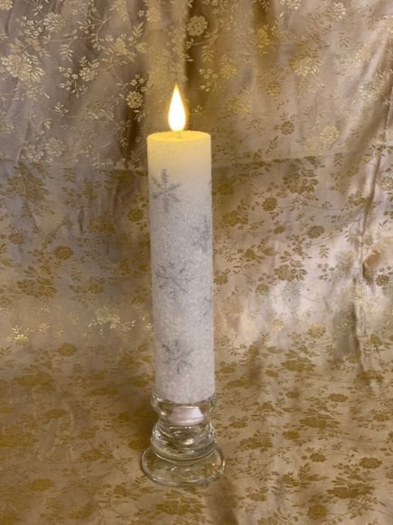 Snowflake LED Candle