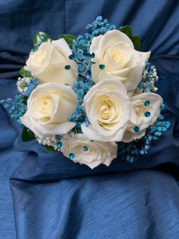 White and Blue Bouquet