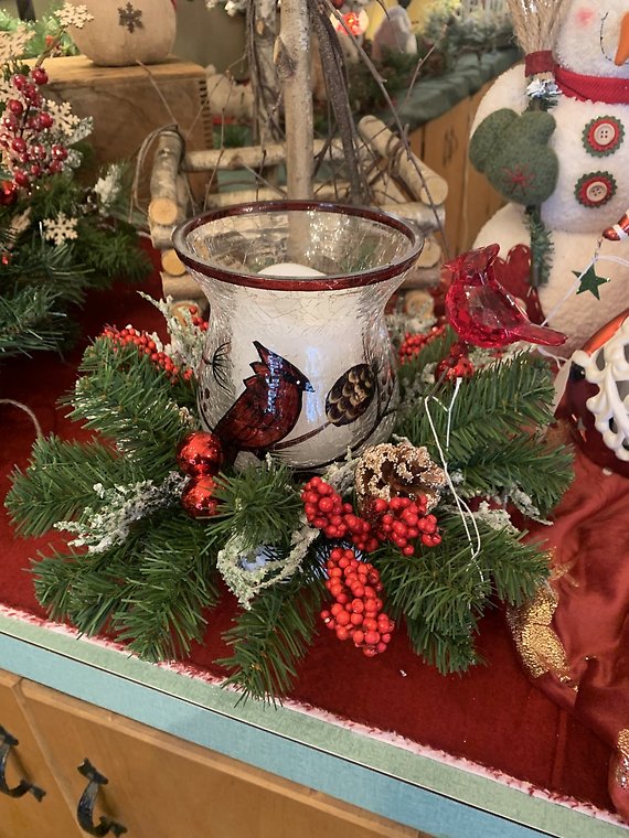 Cardinal Timed light wreath