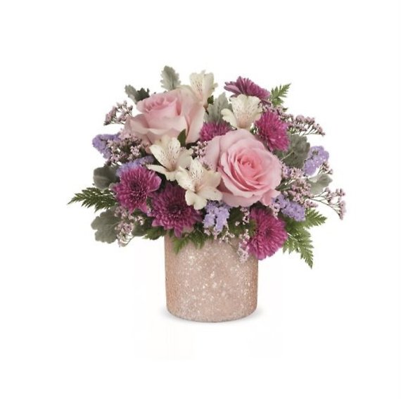 Pink Glitzy Cylinder Vase
