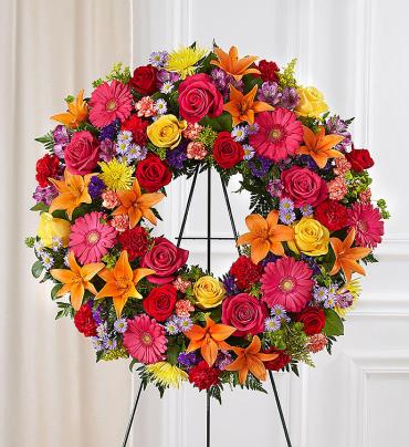 Serene Blessings&trade; Standing Wreath- Bright