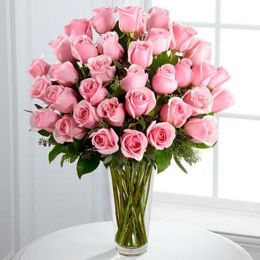 Long  Stem Pink Rose Bouquet