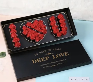 Boxed I LOVE YOU Red Roses