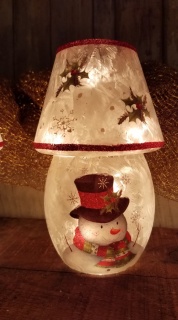 snowman lamps