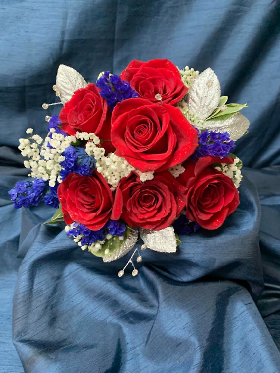 Red Purple and White Bouquet