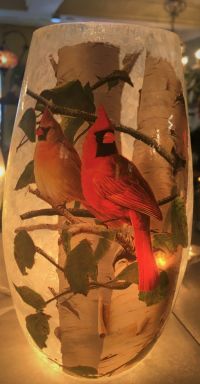 light up cardinal votives