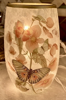 Butterflies and pink flowers