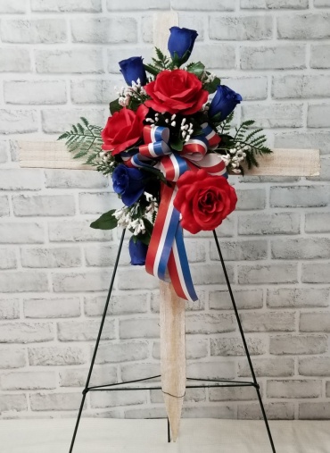 Memorial Day Wooden Cemetery Cross
