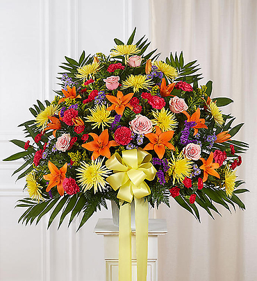 Heartfelt Sympathies™ Standing Basket- Bright