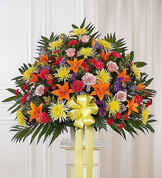 Heartfelt Sympathies&trade; Standing Basket- Bright